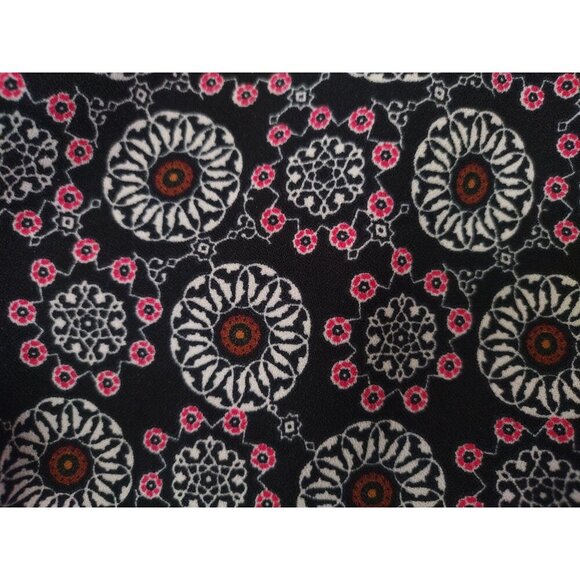 Joe B Black & Red Smocked Waist Wide Leg Floral Boho Pants Small Polyester. - Picture 4 of 7